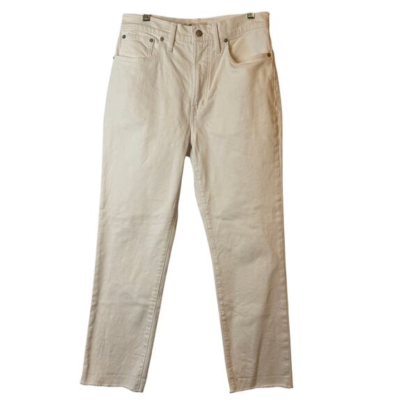 Madewell The Perfect Vintage Straight Leg Jean in Cream Size 28 - Picture 2 of 10